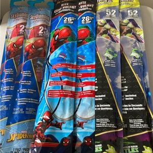 Lot 6 New Children’s Kites Spider Man Teenage Mutant Ninja Turtles